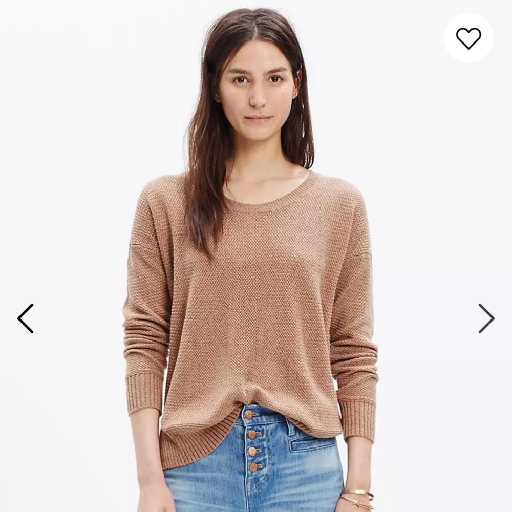 Madewell Oatmeal Textures Pullover Sweater